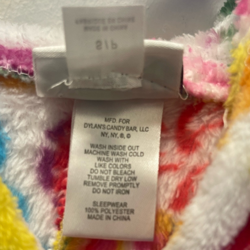 Kids Dylans Candy Bar One Piece Fuzzy Pajamas - Picture 4 of 11